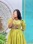 1RICH LOOK SOFT KOTA CHECKS HANDWORK ONE PIECE FESTIVAL WEAR WHOLESALE PRICE ETHNIC GARMENT (14)