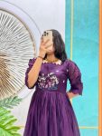 1RICH LOOK SOFT KOTA CHECKS HANDWORK ONE PIECE FESTIVAL WEAR WHOLESALE PRICE ETHNIC GARMENT (16)