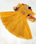 1RICH LOOK SOFT KOTA CHECKS HANDWORK ONE PIECE FESTIVAL WEAR WHOLESALE PRICE ETHNIC GARMENT (4)