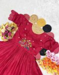 1RICH LOOK SOFT KOTA CHECKS HANDWORK ONE PIECE FESTIVAL WEAR WHOLESALE PRICE ETHNIC GARMENT (7)