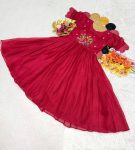1RICH LOOK SOFT KOTA CHECKS HANDWORK ONE PIECE FESTIVAL WEAR WHOLESALE PRICE ETHNIC GARMENT (7)