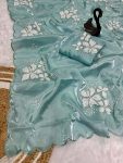 2DESIGNER JIMMY CHOO DUAL SEQUENCE WITH DOUBLE SCALPING BORDER WORK SAREE WITH UNSTITCHED BLOUSE PARTY WEAR WHOLESALE PRICE ETHNIC GARMENT (8)