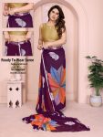 2FANCY GEORGETTE PRINTED E WITH SMALL LACE WORK READY TO WEAR SAREE WITH UNSTITCHED BLOUSE FESTIVE WEAR WHOLESALE PRICE ETHNIC GARMENT (13)
