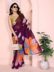 2FANCY GEORGETTE PRINTED E WITH SMALL LACE WORK READY TO WEAR SAREE WITH UNSTITCHED BLOUSE FESTIVE WEAR WHOLESALE PRICE ETHNIC GARMENT (13)