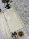 2FANCY NATURAL CREPE SILK FANCY LACE BORDER WORK TOP PATIYALA WITH DUPATTA FESTIVE WEAR WHOLESALE PRICE ETHNIC GARMENT (16)