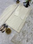 2FANCY NATURAL CREPE SILK FANCY LACE BORDER WORK TOP PATIYALA WITH DUPATTA FESTIVE WEAR WHOLESALE PRICE ETHNIC GARMENT (16)