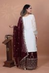 2FASHIONABLE GEORGETTE EMBROIDERY SEQUENCE WORK TOP SHARARA WITH DUPATTA FESTIVE WEAR WHOLESALE PRICE ETHNIC GARMENT (25)