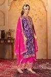 2MODERN FUAX GEORGETTE EMBROIDERY SEQUENCE WORK TOP PALAZZO WITH DUPATTA WEDDING WEAR WHOLESALE PRICE ETHNIC GARMENT (46)