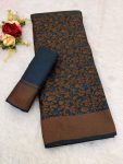 2MODERN SATIN SILK ZARI WEAVING WORK SAREE WITH UNSTITCHED BLOUSE CASUAL WEAR WHOLESALE PRICE ETHNIC GARMENT (8)