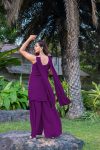 3FANCY CHINON EMBROIDERY WORK TOP PALAZZO WITH DUPATTA FESTIVE WEAR WHOLESALE PRICE ETHNIC GARMENT (22)