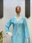 3FANCY FRENCH CREPE BEADS WORK TOP PATIYALA WITH DUPATTA FESTIVE WEAR WHOLESALE PRICE ETHNIC GARMENT (22)