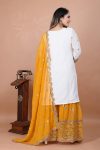 3FASHIONABLE GEORGETTE EMBROIDERY SEQUENCE WORK TOP SHARARA WITH DUPATTA FESTIVE WEAR WHOLESALE PRICE ETHNIC GARMENT (44)