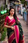 3LATEST LICHI SILK JACQUARD WORK SAREE WITH UNSTITCHED BLOUSE WHOLESALE PRICE ETHNIC GARMENT (3)