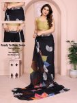 4FANCY GEORGETTE PRINTED E WITH SMALL LACE WORK READY TO WEAR SAREE WITH UNSTITCHED BLOUSE FESTIVE WEAR WHOLESALE PRICE ETHNIC GARMENT (9)