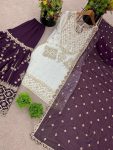 4FASHIONABLE GEORGETTE EMBROIDERY SEQUENCE WORK TOP SHARARA WITH DUPATTA FESTIVE WEAR WHOLESALE PRICE ETHNIC GARMENT (59)