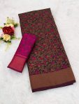 4MODERN SATIN SILK ZARI WEAVING WORK SAREE WITH UNSTITCHED BLOUSE CASUAL WEAR WHOLESALE PRICE ETHNIC GARMENT (13)