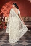 ATTRACTIVE BUTTERFLY NET EMBROIDERY WORK SAREE WITH UNSTITCHED BLOUSE PARTY WEAR WHOLESALE PRICE ETHNIC GARMENT (1)