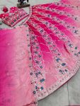 ATTRACTIVE CHINON PADDING EMBROIDERY SEQUENCE DESIGN WORK LEHENGA CHOLI WITH DUPATTA WEDDING WEAR WHOLESALE PRICE ETHNIC GARMENT (16)