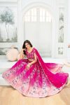 ATTRACTIVE CHINON PADDING EMBROIDERY SEQUENCE DESIGN WORK LEHENGA CHOLI WITH DUPATTA WEDDING WEAR WHOLESALE PRICE ETHNIC GARMENT (16)