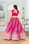 ATTRACTIVE CHINON PADDING EMBROIDERY SEQUENCE DESIGN WORK LEHENGA CHOLI WITH DUPATTA WEDDING WEAR WHOLESALE PRICE ETHNIC GARMENT (16)