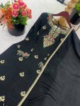 ATTRACTIVE CHINON SILK EMBROIDERY SEQUENCE WORK TOP SHARARA WITH DUPATTA WEDDING WEAR WHOLESALE PARICE ETHNIC GARMENT (7)