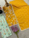 ATTRACTIVE CREPE SILK EMBROIDERY SEQUENCE WORK TOP PALAZZO WITH DUPATTA FESTIVE WEAR WHOLESALE PRICE ETHNIC GARMENT (10)