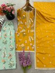 ATTRACTIVE CREPE SILK EMBROIDERY SEQUENCE WORK TOP PALAZZO WITH DUPATTA FESTIVE WEAR WHOLESALE PRICE ETHNIC GARMENT (10)