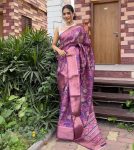ATTRACTIVE DOLA KANJIVARAM SILK ZARI WEAVING PATTA WITH DIGITAL PRINT SAREE WITH UNSTITCHED BLOUSE SEASONABLE WEAR WHOLESALE PRICE ETHNIC GARMENT (1)