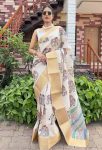 ATTRACTIVE DOLA KANJIVARAM SILK ZARI WEAVING PATTA WITH DIGITAL PRINT SAREE WITH UNSTITCHED BLOUSE SEASONABLE WEAR WHOLESALE PRICE ETHNIC GARMENT (10)