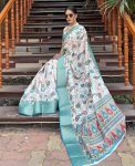 ATTRACTIVE DOLA KANJIVARAM SILK ZARI WEAVING PATTA WITH DIGITAL PRINT SAREE WITH UNSTITCHED BLOUSE SEASONABLE WEAR WHOLESALE PRICE ETHNIC GARMENT (3)
