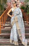ATTRACTIVE DOLA KANJIVARAM SILK ZARI WEAVING PATTA WITH DIGITAL PRINT SAREE WITH UNSTITCHED BLOUSE SEASONABLE WEAR WHOLESALE PRICE ETHNIC GARMENT (7)
