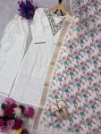 ATTRACTIVE ROMAN SILK HAND WORK TOP BOTTOM WITH DUPATTA FESTIVE WEAR WHOLESALE PRICE ETHNIC GARMENT (7)