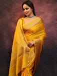 ATTRACTIVE SOFT LICHI SILK JACQUARD WORK SAREE WITH UNSTITCHED BLOUSE PARTY WEAR WHOLESALE PRICE ETHNIC GARMENT (29)