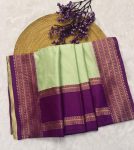 BOLLYWOOD BANARASI SOFT SILK WEAVING WORK SAREE WITH UNSTITCHED BLOUSE WEDDING WEAR WHOLESALE PRICE ETHNIC GARMENT (1)