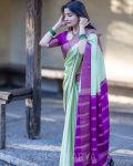 BOLLYWOOD BANARASI SOFT SILK WEAVING WORK SAREE WITH UNSTITCHED BLOUSE WEDDING WEAR WHOLESALE PRICE ETHNIC GARMENT (1)