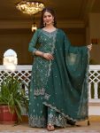 BOLLYWOOD CHINON EMBROIDERY WORK TOP PALAZZO WITH DUPATTA WEDDING WEAR WHOLESALE PRICE ETHNIC GARMENT (3)