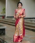 BOLLYWOOD LICHI SILK JACQUARD BORDER WORK SAREE WITH UNSTICHED BLOUSE OFF WHITE