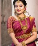 BOLLYWOOD LICHI SILK JACQUARD BORDER WORK SAREE WITH UNSTITCHED BLOUSE FESTIVE WEAR WHOLESALE PRICE ETHNIC GARMENT (5)
