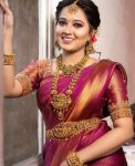 BOLLYWOOD LICHI SILK JACQUARD BORDER WORK SAREE WITH UNSTITCHED BLOUSE FESTIVE WEAR WHOLESALE PRICE ETHNIC GARMENT (5)