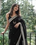 BOLLYWOOD LINEN SLUB JACQUARD WORK FESTIVE WEAR SAREE WITH UNSTICHED BLOUSE WHOLESALE PRICE ETHNIC GARMENT (5)