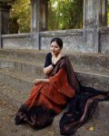 BOLLYWOOD LINEN SLUB WEAVING WORK SAREE WITH UNSTITCHED BLOUSE WHOLESALE PRICE ETHNIC GARMENT (16)