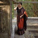BOLLYWOOD LINEN SLUB WEAVING WORK SAREE WITH UNSTITCHED BLOUSE WHOLESALE PRICE ETHNIC GARMENT (16)