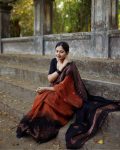 BOLLYWOOD LINEN SLUB WEAVING WORK SAREE WITH UNSTITCHED BLOUSE WHOLESALE PRICE ETHNIC GARMENT (16)