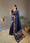 BOLLYWOOD SOFT LICHI SILK JACQUARD SAREE WITH UNSTITCHED BLOUSE PARTY WEAR WHOLESALE PRICE ETHNIC GARMENT (2)