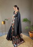 BOLLYWOOD SOFT LICHI SILK JACQUARD SAREE WITH UNSTITCHED BLOUSE PARTY WEAR WHOLESALE PRICE ETHNIC GARMENT (1)