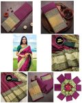 BOLLYWOOD SOFT LICHI SILK JACQUARD WORK SAREE WITH UNSTITCHED BLOUSE FESTIVAL WEAR WHOLESALE PRICE ETHNIC GARMENT (1)