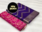 BOLLYWOOD SOFT LICHI SILK JACQUARD WORK SAREE WITH UNSTITCHED BLOUSE OFFICE WEAR WHOLESALE PRICE ETHNIC GARMENT (3)