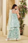DESIGNER BUTTERFLY NET EMBROIDERY SEQUENCE WORK TOP PALAZZO WITH DUPATTA PARTY WEAR WHOLESALE PRICE ETHNIC GARMENT (2) (1)