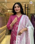 DESIGNER CHANDERI EMBROIDERY WORK TOP BOTTOM WITH DUPATTA FESTIVE WEAR WHOLESALE PRICE ETHNIC GARMENT (3)