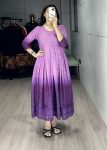 DESIGNER CHIKANKARI COTTON CUT PATTERNS AND PRINTED FADED WORK ONE PIECE CASUAL WEAR WHOLESALE PRICE ETHNIC GARMENT (10)